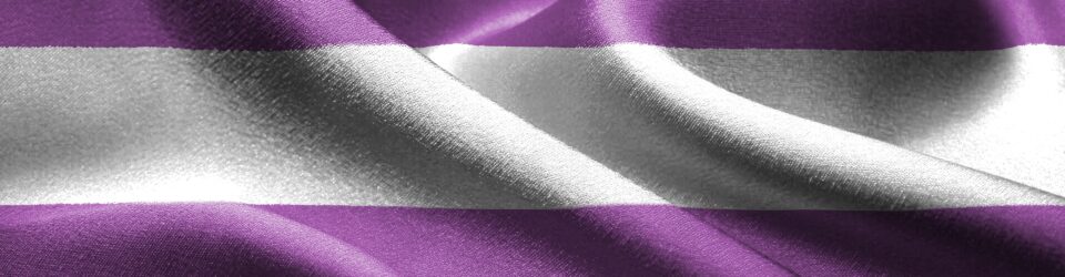 purple and white stripe textile